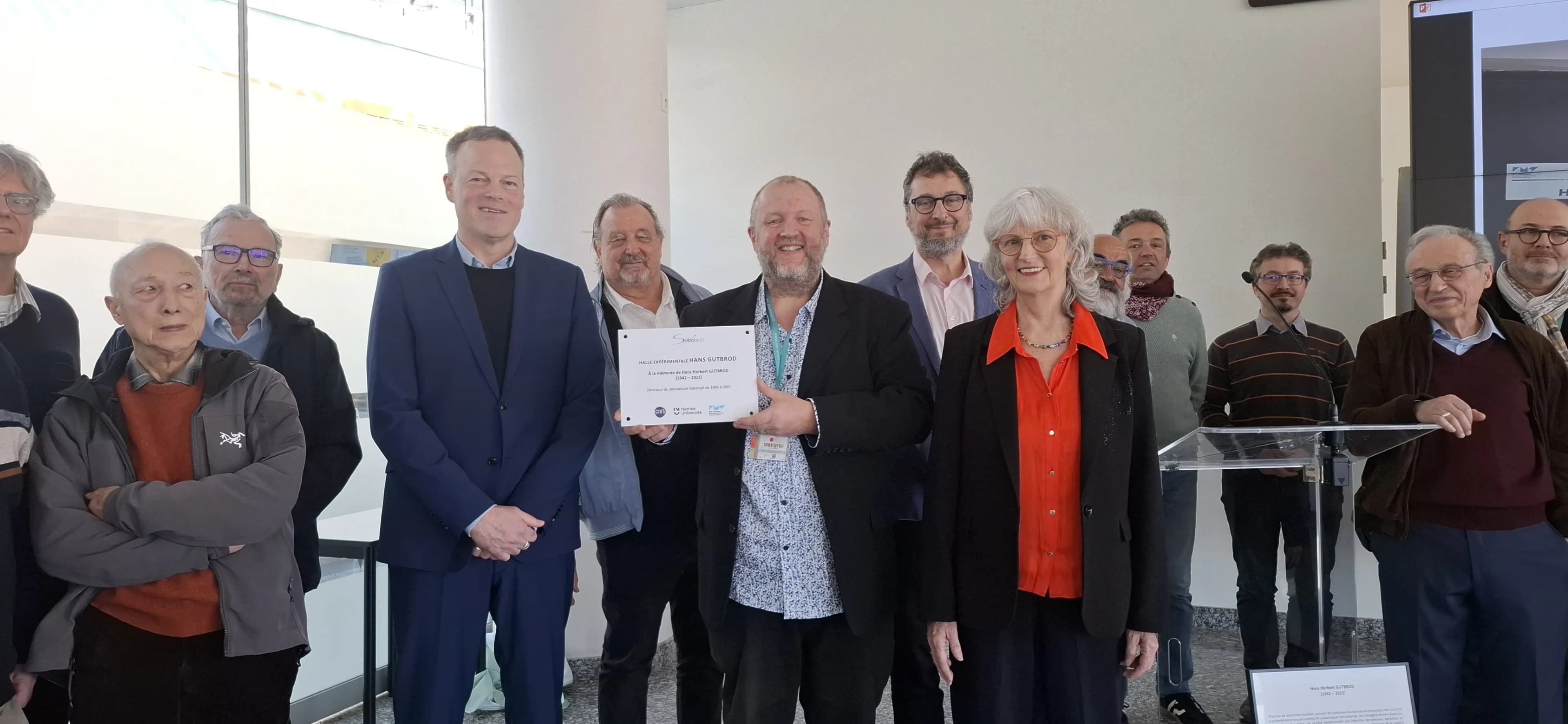 The Subatech community gathered to pay a heartfelt tribute to Hans Gutbrod, the laboratory's former iconic director.
