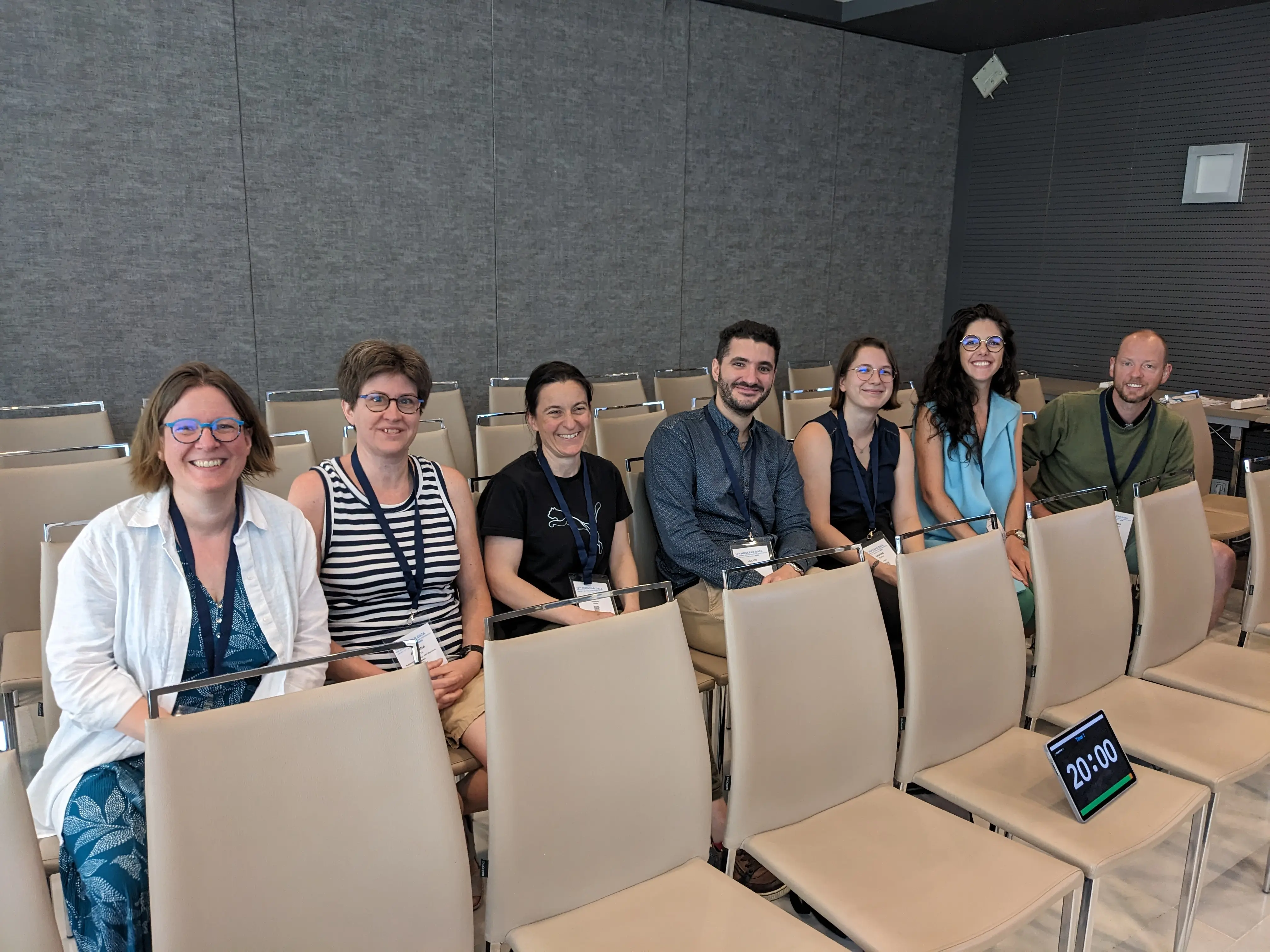 
Members of Subatech's PRISMA and SEN teams took part in the 16th "Nuclear Data for Science and Technology" conference, held in Madrid from June 22 to 27 this year. Congratulations to Laurine Puren, a doctoral student from the PRISMA team, who won an award for her oral presentation at the Young Scientists competition! 
