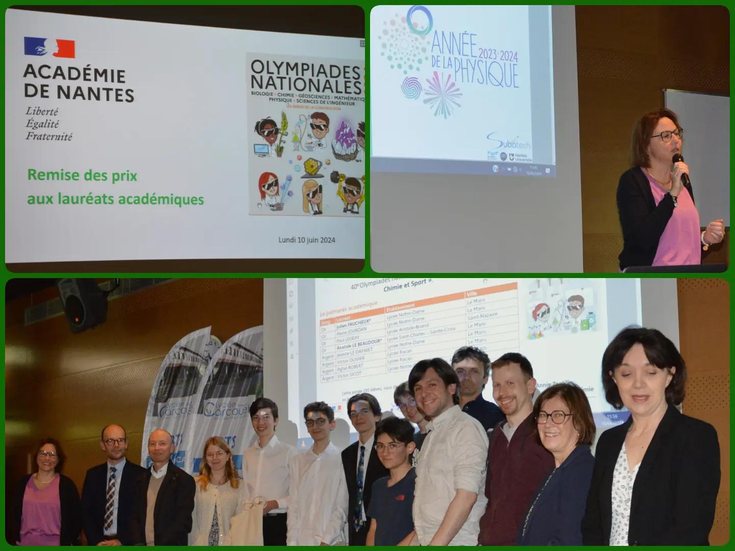 remise des prix des Olympiades nationales